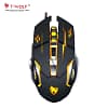 T-WOLF V6 Technology Black front view T-WOLF V6 Technology Black wired gaming mouse