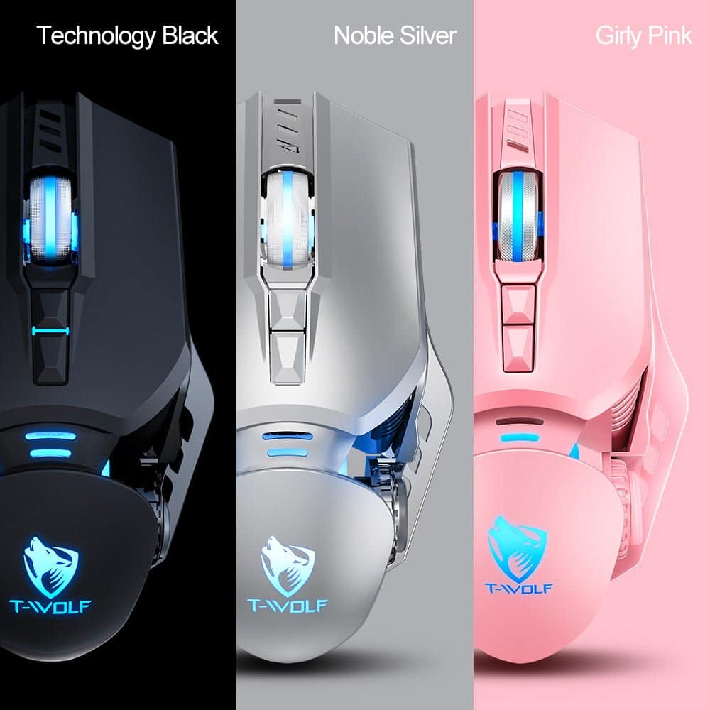 T-WOLF G530 color options T-WOLF G530 Technology Black Noble Silver and Girly Pink color options