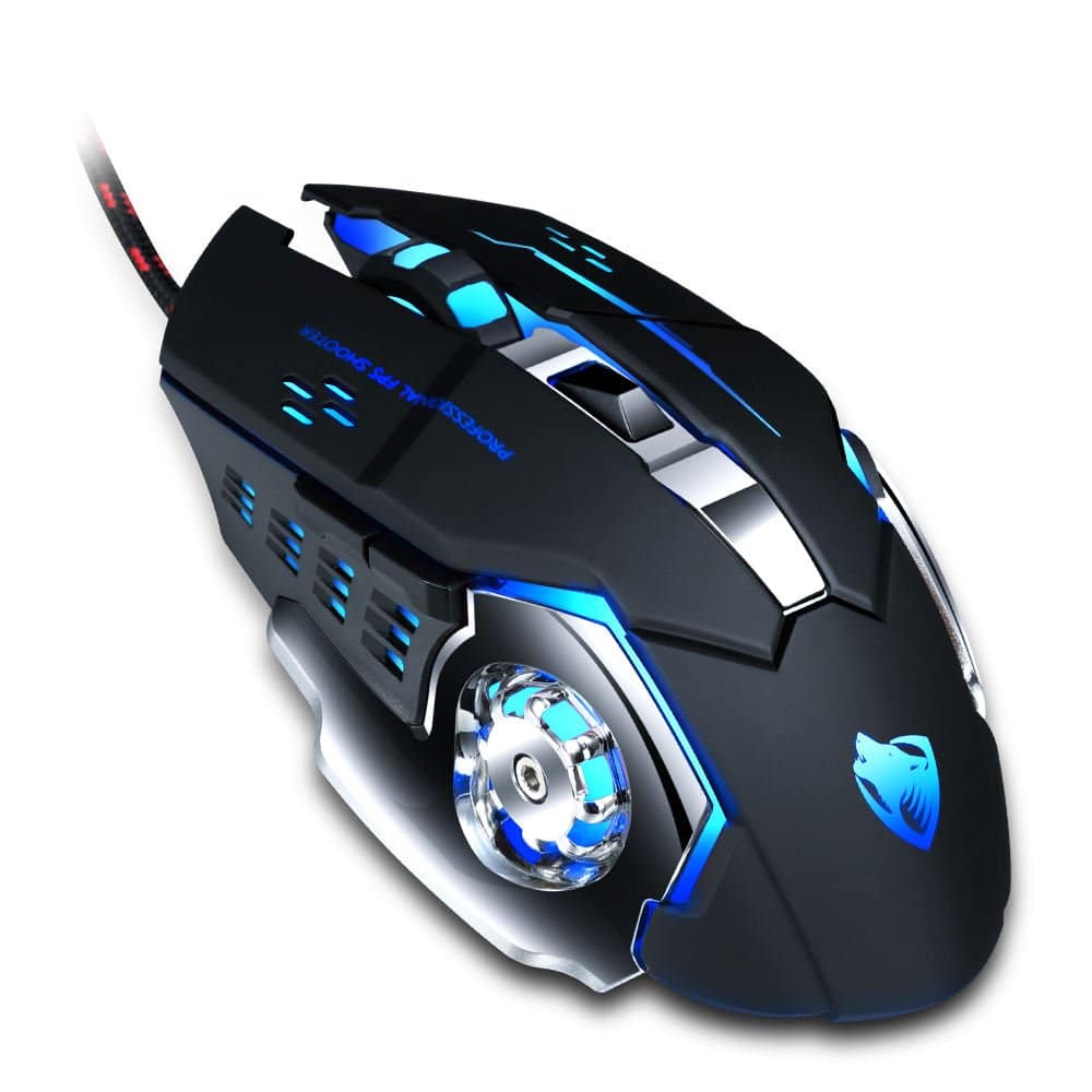 T-WOLF V6 Iron Gray wired gaming mouse