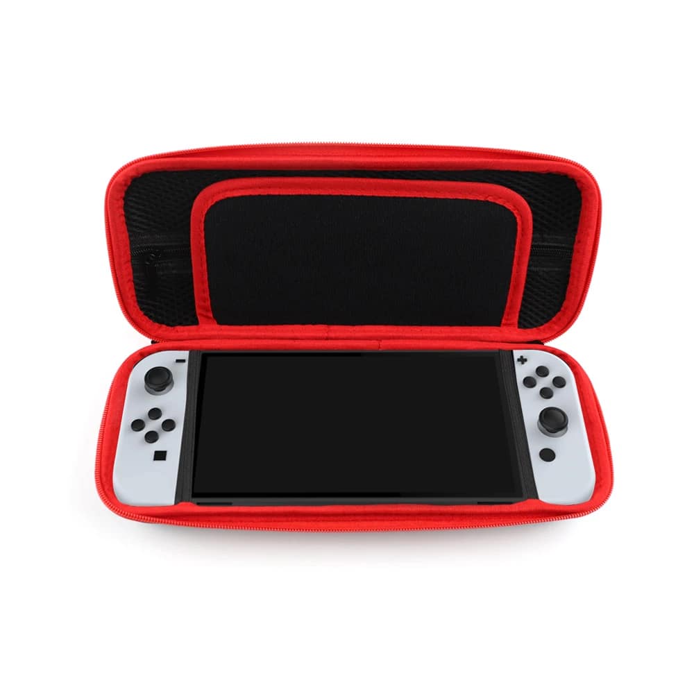 dobe tns 1130 console fit Open TNS-1130 case showing Nintendo Switch OLED fit; console not included