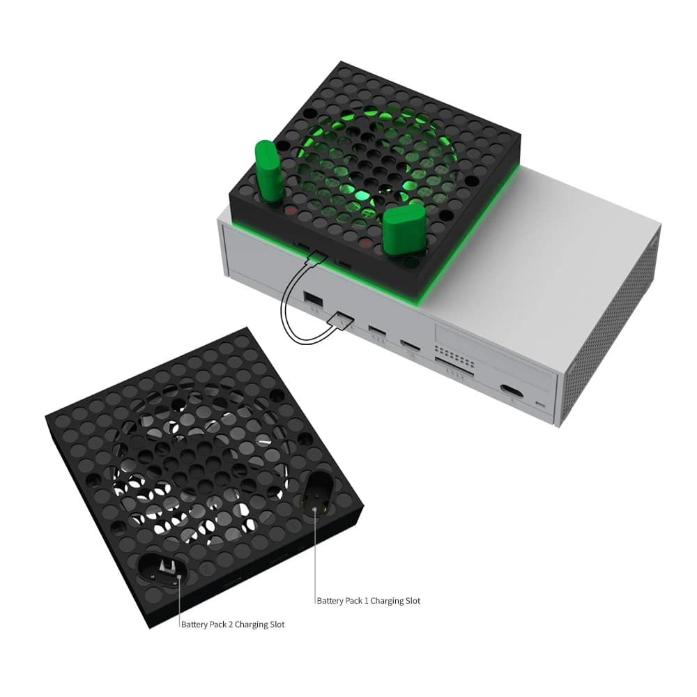 dobe tyx 3606 battery charging slots TYX-3606 two battery-pack charging slots and USB power connection illustration