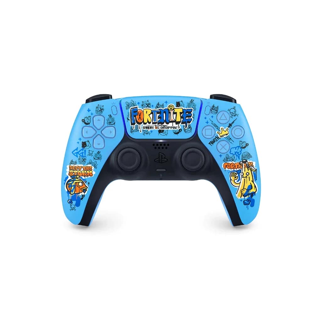 fortnite dualsense controller front Front view of the Fortnite Limited Edition DualSense wireless controller