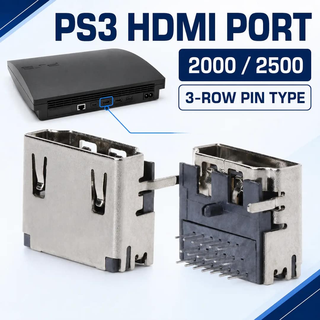 PS3 HDMI replacement port for 2000 and 2500 series showing the 3-row pin type