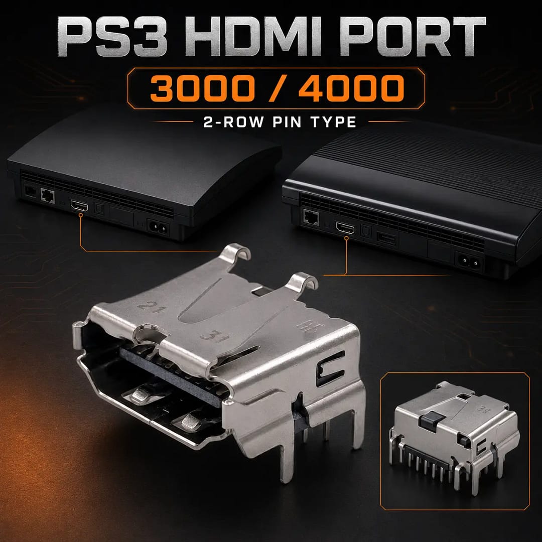 PS3 HDMI replacement port for 3000 and 4000 series showing the 2-row pin type