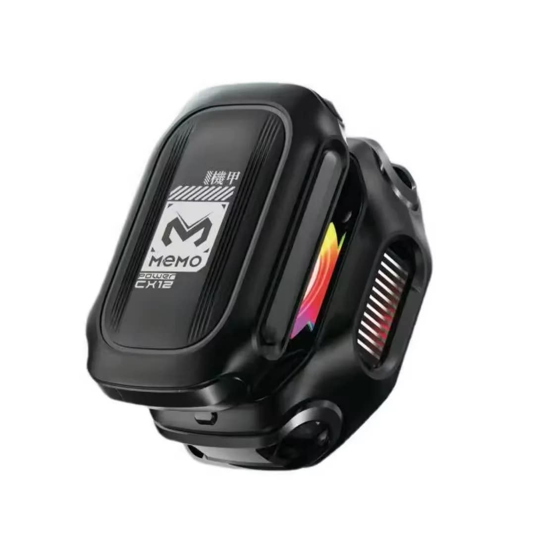 MEMO CX12 magnetic phone cooler with detachable 2000 mAh battery in black