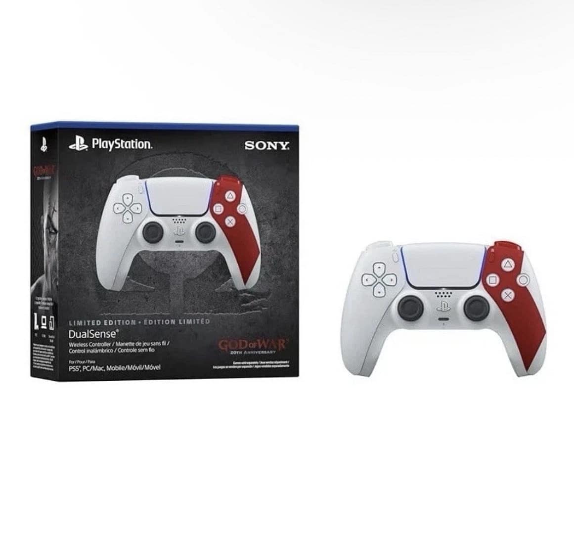 god of war 20th controller box and pad God of War 20th Anniversary DualSense controller with retail box