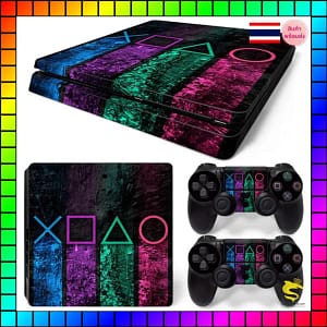 PS4 Slim Vinyl Console & Controller Skin Sticker Set – Easy to Apply & Residue-Free Removal