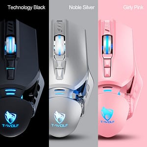 T-WOLF G530 Technology Black Noble Silver and Girly Pink color options