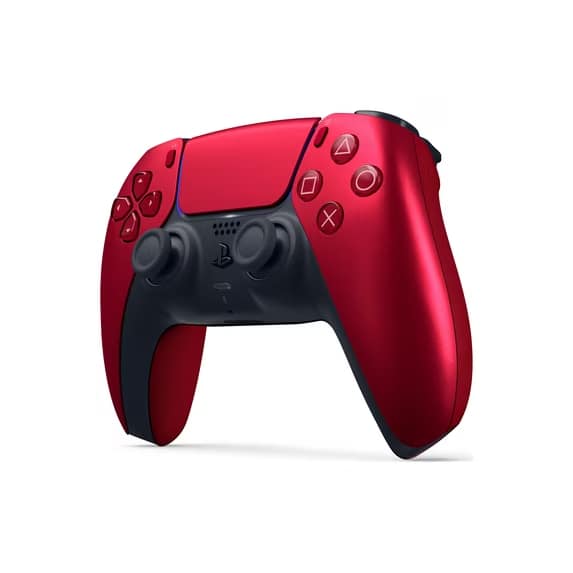 Volcanic Red DualSense wireless controller angled front view
