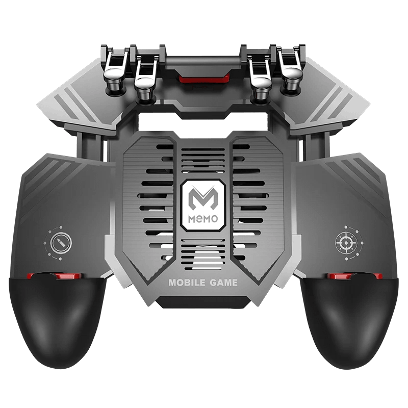 MEMO AK77 mobile gaming grip and cooling fan, front view