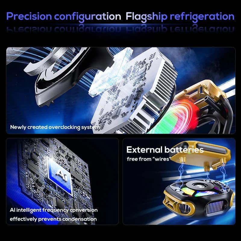 Supplier illustration of the MEMO CX12 semiconductor cooling system and detachable battery