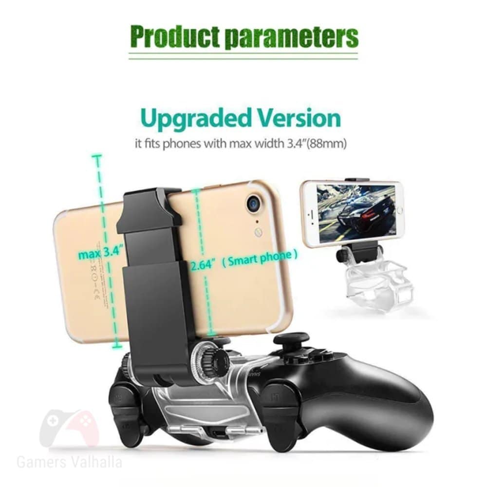 Dobe Dualshock 4 Controller Phone Mount Clip for Remote Play Mobile Gaming Clamp Bracket Phone Holder for PS4/ PS4 Slim/ PS4 Pro - Image 4