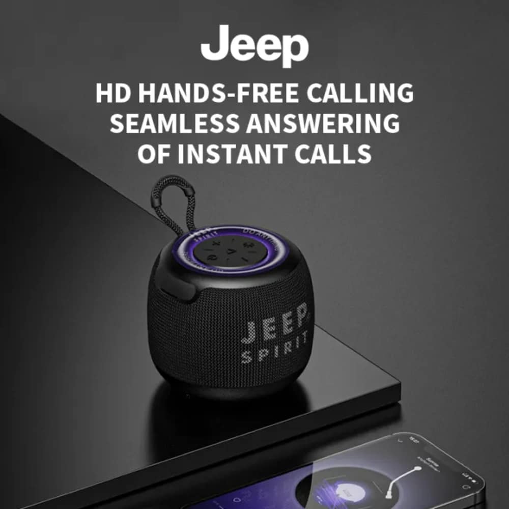 Jeep PS SC001 Bluetooth Speaker Wireless Outdoor Portable Mini Colorful Mini Speaker Large Volume High Quality Subwoofer Waterproof support TF Card Receipt Voice Player -Built in Microphone+HD Noise Reduction - Image 4