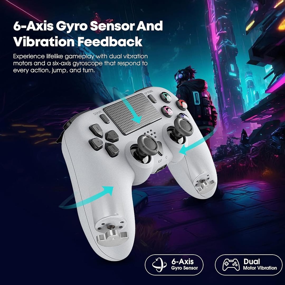 CHASDI V3 Wireless Controller Compatible with PS5, Dual Vibration, Motion Control, Turbo & Macro Definition, Programmable Back Buttons, USB-C Charging - Image 4