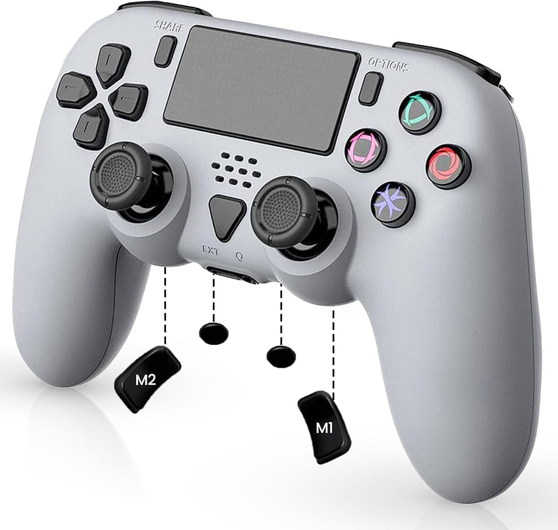 CHASDI V3 Wireless Controller Compatible with PS5, Dual Vibration, Motion Control, Turbo & Macro Definition, Programmable Back Buttons, USB-C Charging