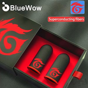 Bluewow Silver Fiber Anti-Sweat Gaming Thumb Sleeves for Mobile Games (PUBG, CODM, Free Fire)