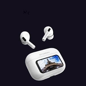 HY-Y11 Bluetooth 5.4 Wireless Earbuds with a touch screen – High-Performance In-Ear Earphones -white