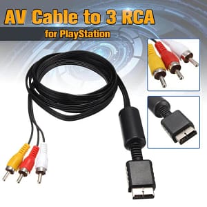 AV Audio Video Cable for PlayStation PS2 / PS3 Console System