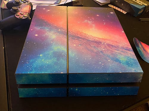 Click to view full screen PS4 Slim Vinyl Console & Controller Skin Sticker Set – Easy to Apply & Residue-Free Removal photo review