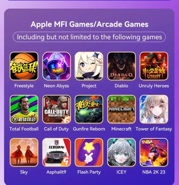 BSP-D8 Mobile Bluetooth Game Controller - Compatible with iOS, Android, Switch, and PC - Image 7