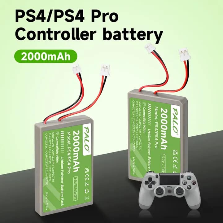 PALO 2000mAh Replacement Battery for PS4 / PS4 Pro DualShock 4 Controllers