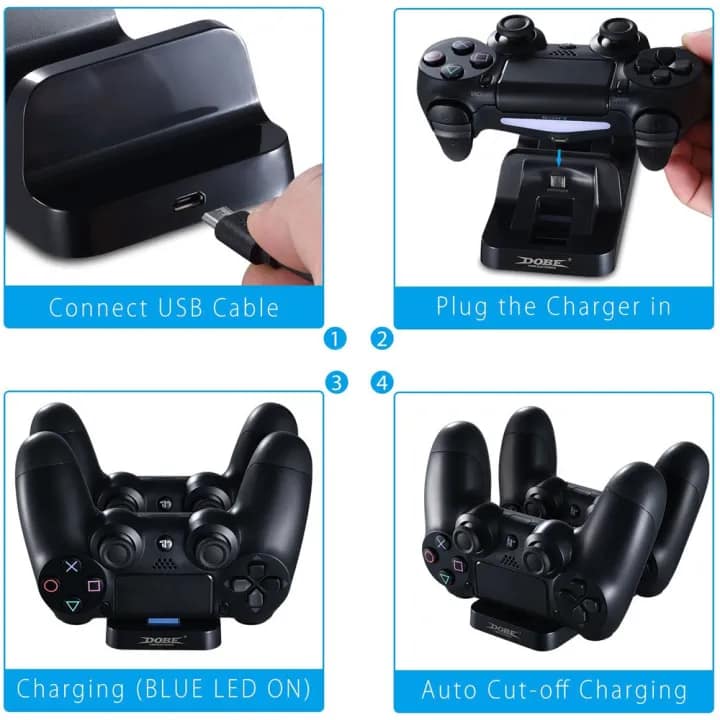 Dobe PS4 Dual Charging Dock For PS4 Controllers - Image 7