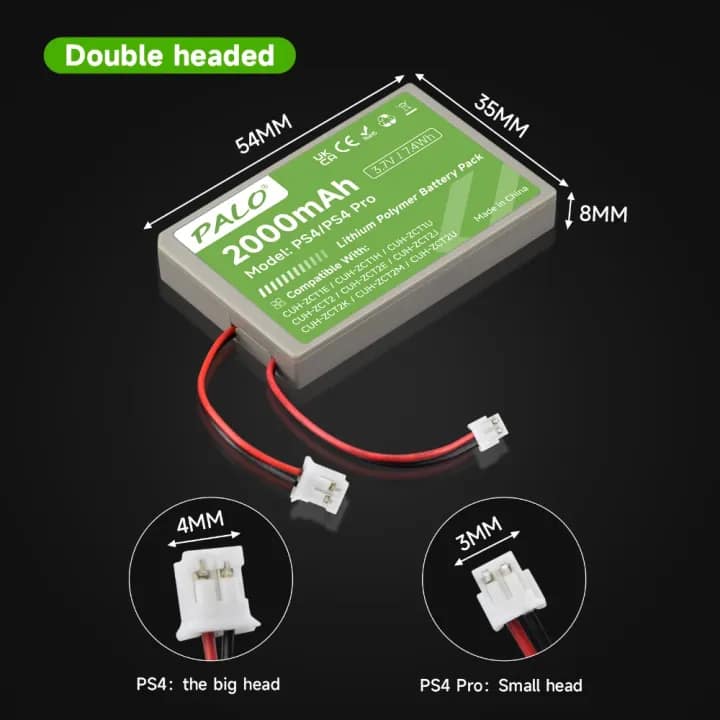PALO 2000mAh Replacement Battery for PS4 / PS4 Pro DualShock 4 Controllers - Image 4