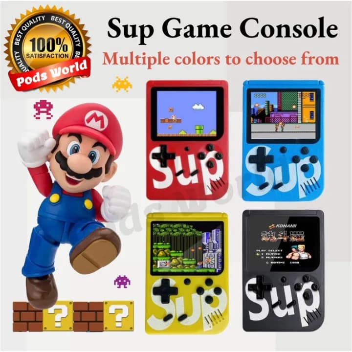 SUP Gameboy Handheld Game Console 400 Games 3-inch Portable Rechargeable Color Screen