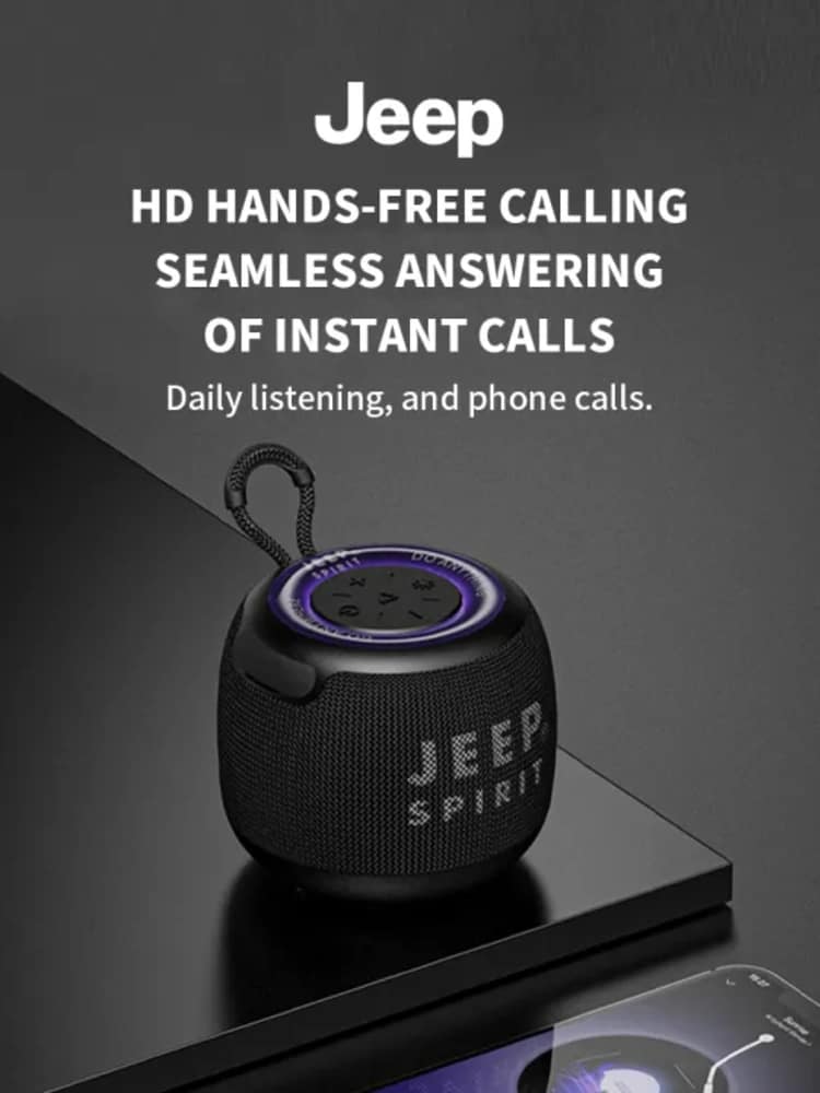 Jeep PS SC001 Bluetooth Speaker Wireless Outdoor Portable Mini Colorful Mini Speaker Large Volume High Quality Subwoofer Waterproof support TF Card Receipt Voice Player -Built in Microphone+HD Noise Reduction - Image 9