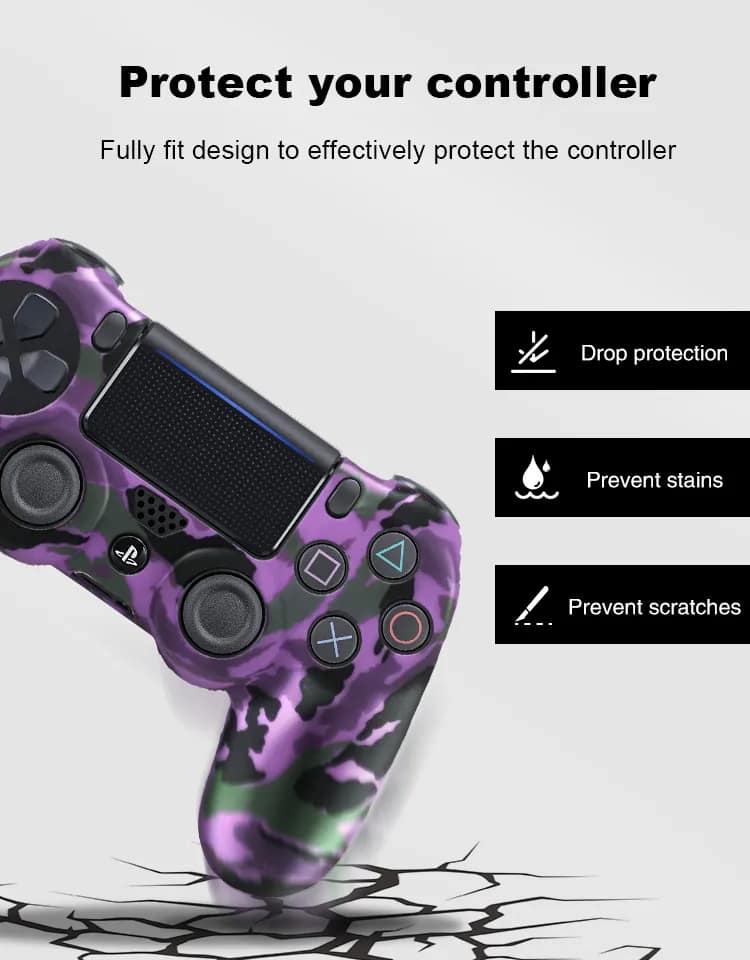 Camouflage Silicone Cover Skin Case for Sony PS4/slim/Pro Controller - Image 2