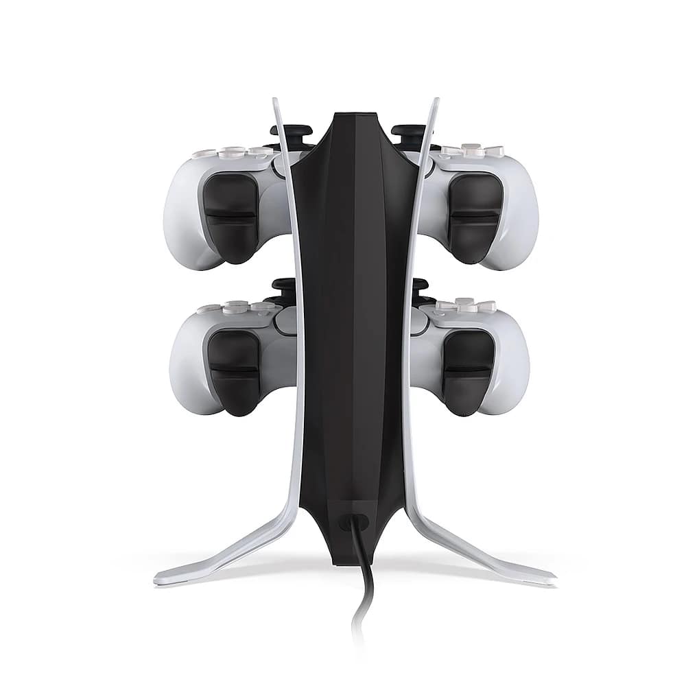 DOBE TP5-0557 PS5 rear view DOBE TP5-0557 PS5 controller charging dock - rear view of the dock holding two controllers; controllers not included