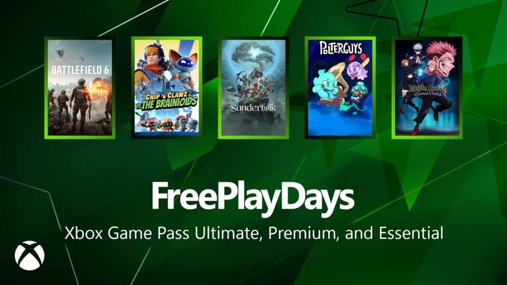 Free Play Days – Battlefield 6, Chip ‘n Clawz vs. The Brainioids, Sunderfolk, Polterguys, and Jujutsu Kaisen Cursed Clash