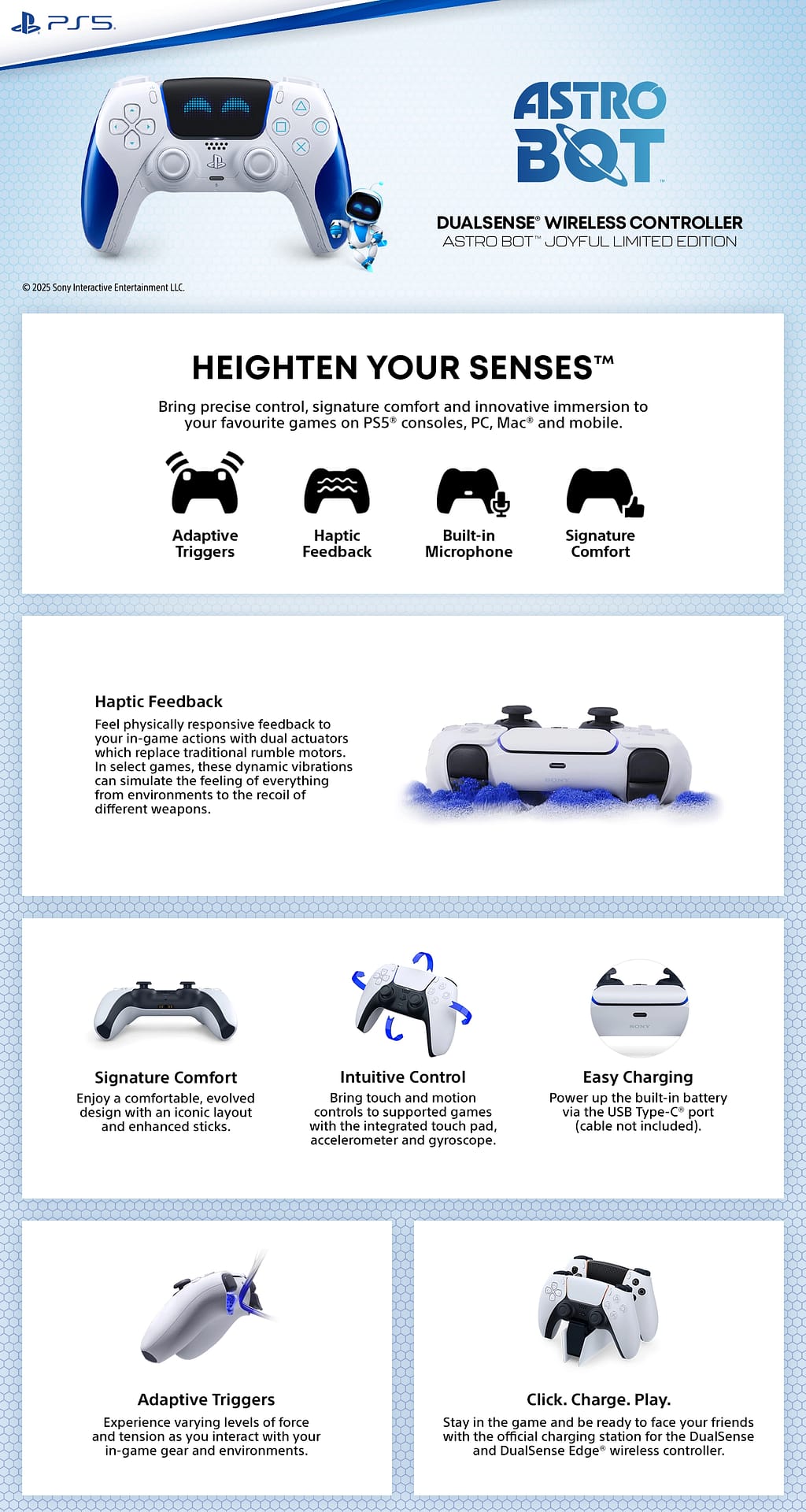 ASTRO BOT Joyful Limited Edition DualSense controller features guide